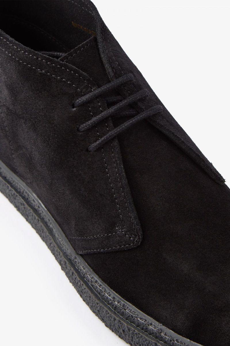 Black Fred Perry Hawley Women's Shoes | PH 1850QMAZ